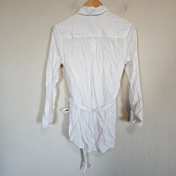 Andie The Corvo Button Up Linen Coconut Top Blouse Women's Size X-Small Layer - Picture 3 of 10